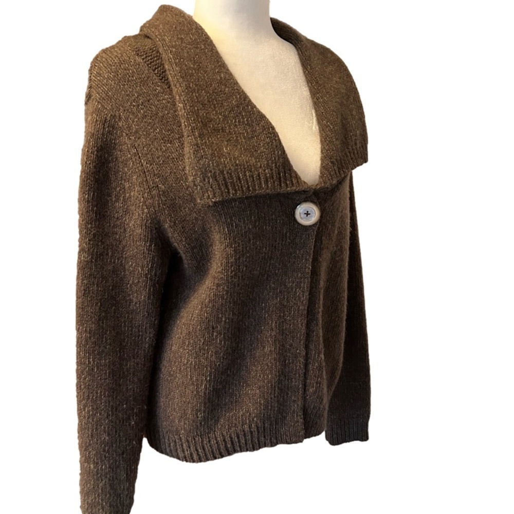 Carole Little Cardigan Sweater Size XL Wool Angora and Nylon Blend